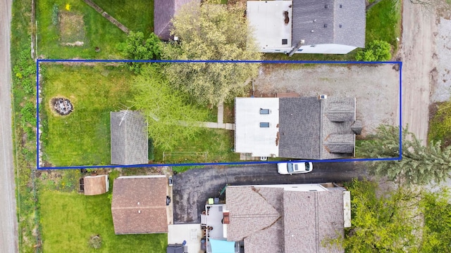 aerial overview of property's location featuring property parcel outlined
