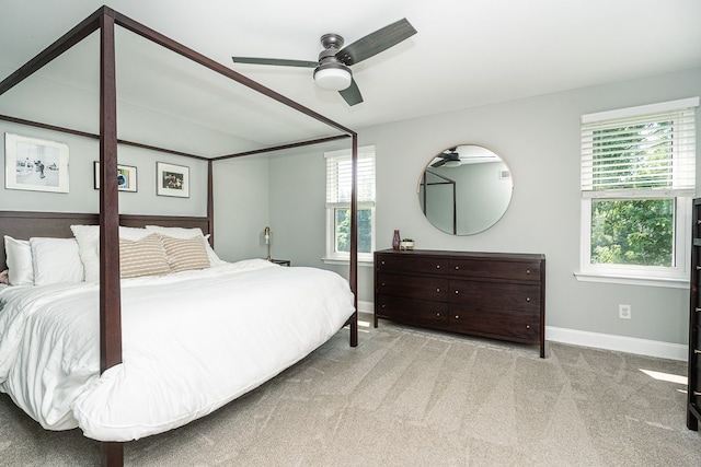318 Arlington Dr, Rochester Hills, MI 48307 - carpeted bedroom featuring baseboards and a ceiling fan