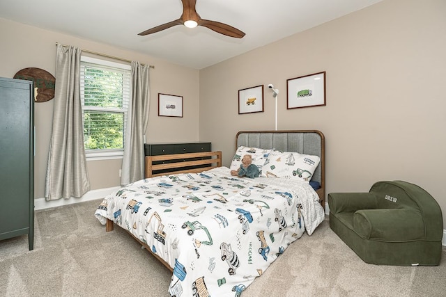 318 Arlington Dr, Rochester Hills, MI 48307 - carpeted bedroom with a ceiling fan and baseboards