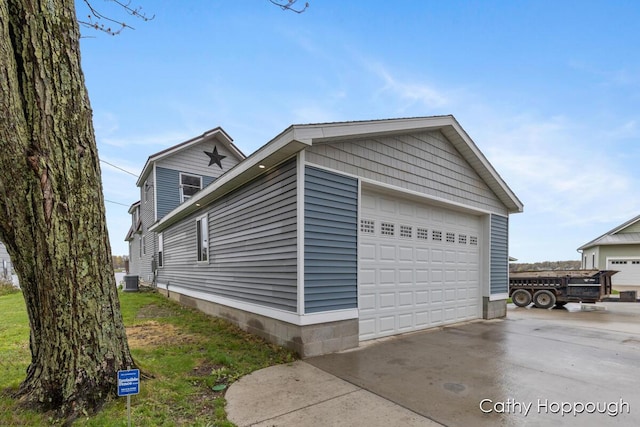view of property exterior with an outbuilding