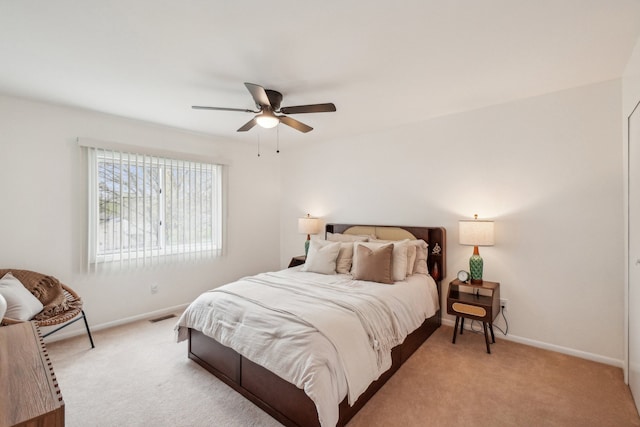 4630 Pasture Ln, White Lake, MI 48383 - bedroom featuring carpet floors, baseboards, and ceiling fan