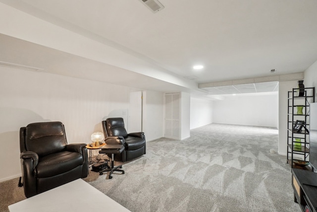 4630 Pasture Ln, White Lake, MI 48383 - living area featuring carpet flooring and baseboards