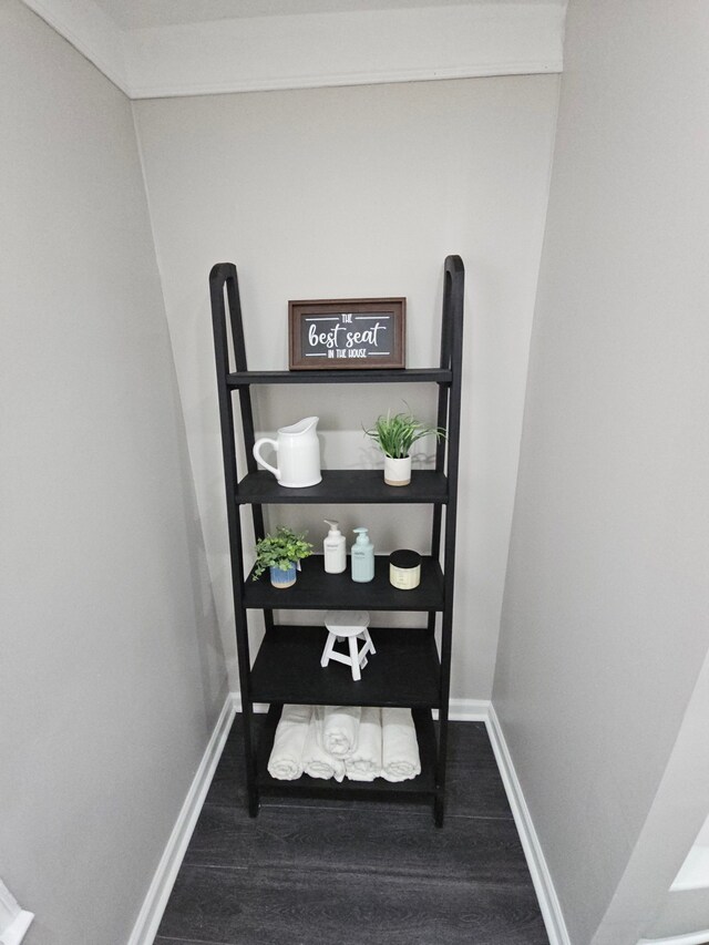 detailed view of wood finished floors and baseboards