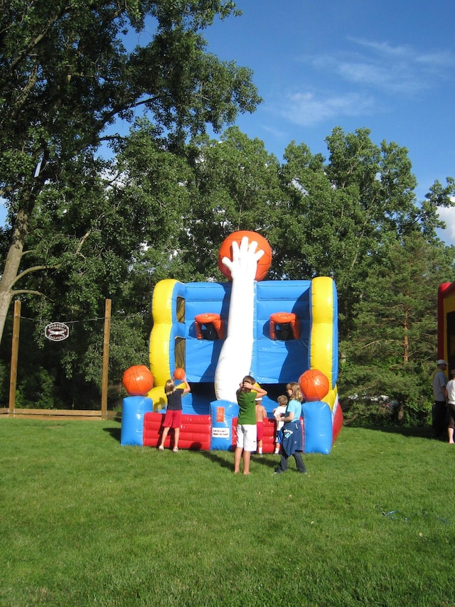 view of play area featuring a yard