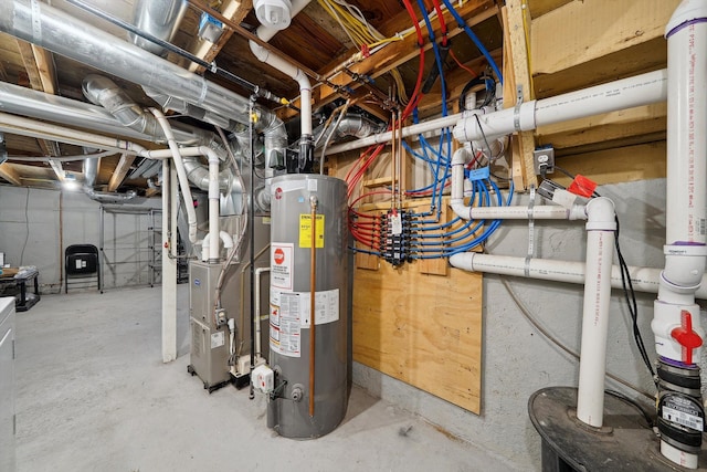 3040 Waukegan St, Auburn Hills, MI 48326 - unfinished basement featuring water heater