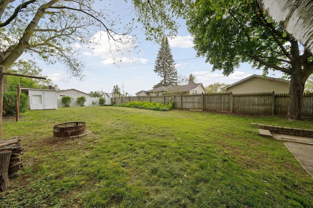 3040 Waukegan St, Auburn Hills, MI 48326 - view of yard with a fire pit