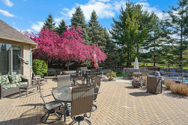 62702 Somerset Blvd, Washington, MI 48094 - view of patio featuring fence, an outdoor hangout area, and outdoor dining space