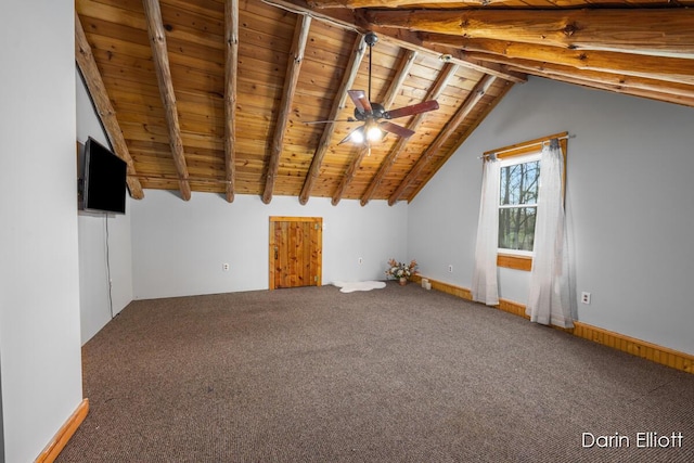 5359 Huck Dr, Sheridan, MI 48884 - bonus room featuring wooden ceiling, carpet, and ceiling fan