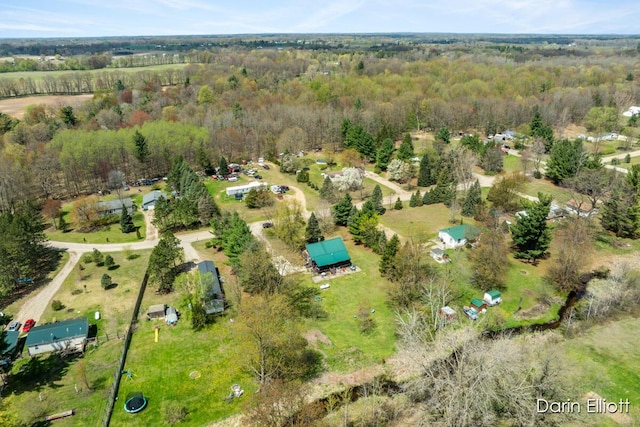 5359 Huck Dr, Sheridan, MI 48884 - aerial view of property's location with a heavily wooded area