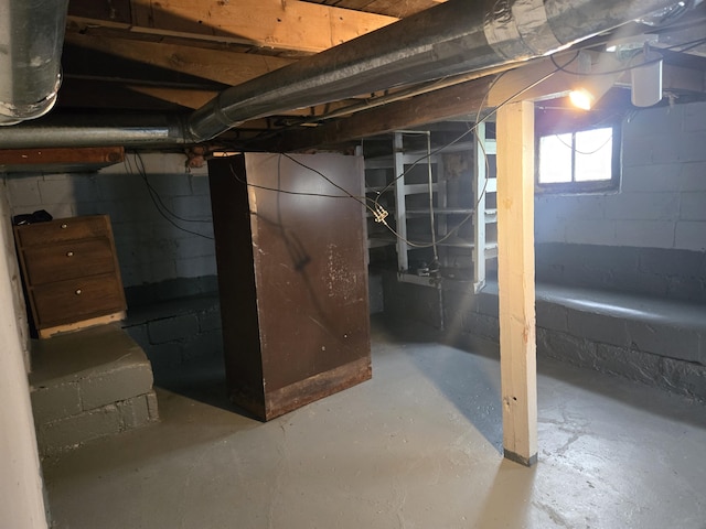 view of basement
