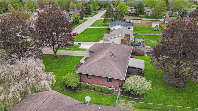 aerial view of residential area