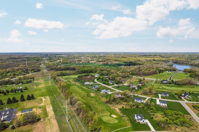 aerial overview of property's location with a large body of water