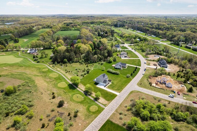 drone / aerial view of a local golf course