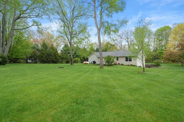 view of green lawn