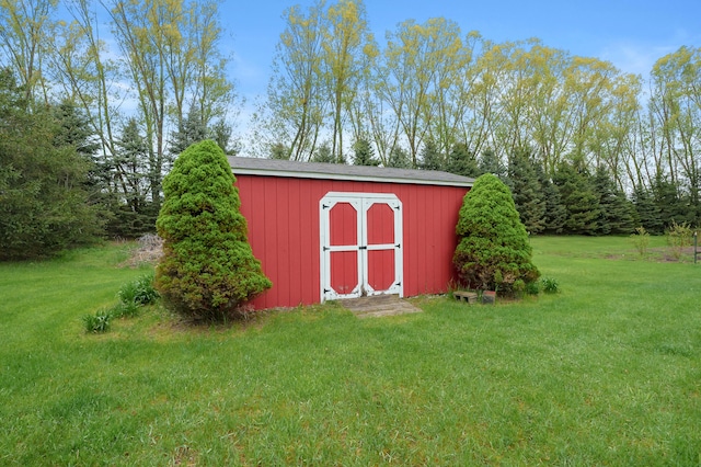 view of shed