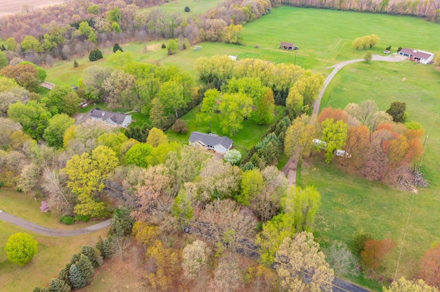 aerial view of sparsely populated area