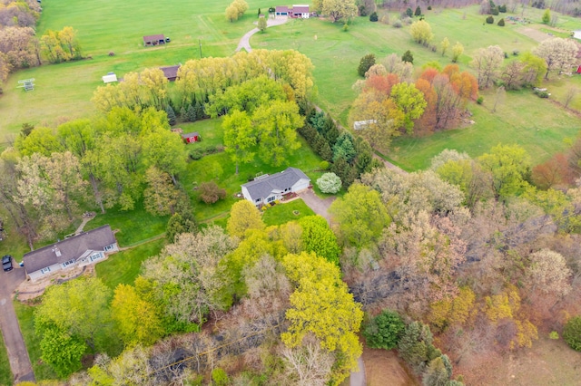 aerial view of sparsely populated area featuring agricultural land
