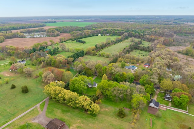 aerial view of sparsely populated area