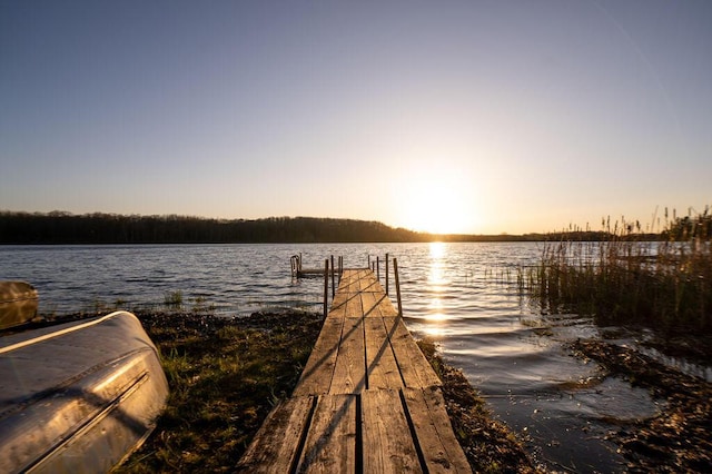6294 Rock Rd, Lake, MI 48632 - dock area featuring a water view