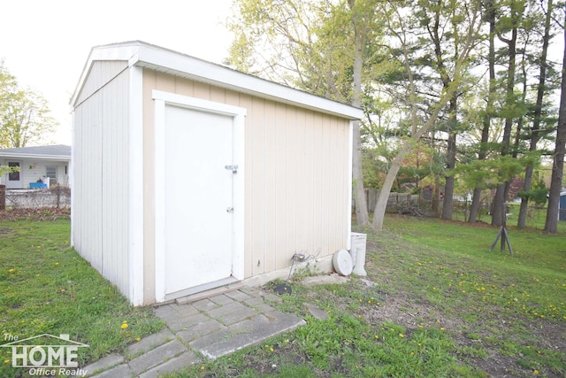 view of shed