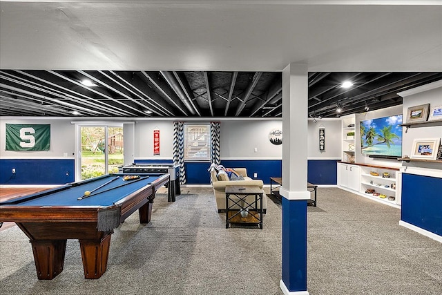 1160 S Baldwin Rd, Lake Orion, MI 48360 - recreation room featuring carpet flooring and pool table