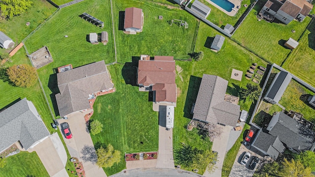 aerial perspective of suburban area