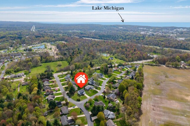 72597 Faye Ct, South Haven, MI 49090 - aerial overview of property's location with a forest