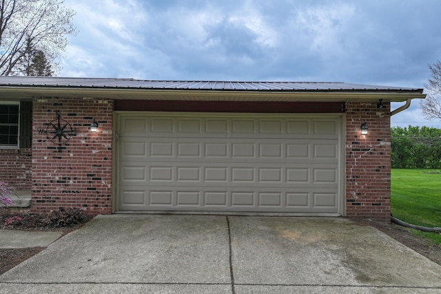 garage with driveway