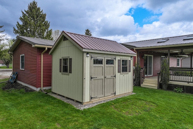 view of shed