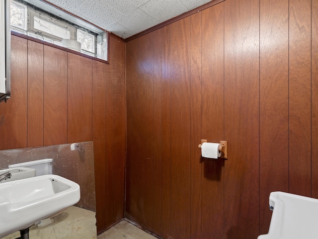 24730 Ridgedale St, Oak Park, MI 48237 - bathroom with wood walls and a sink