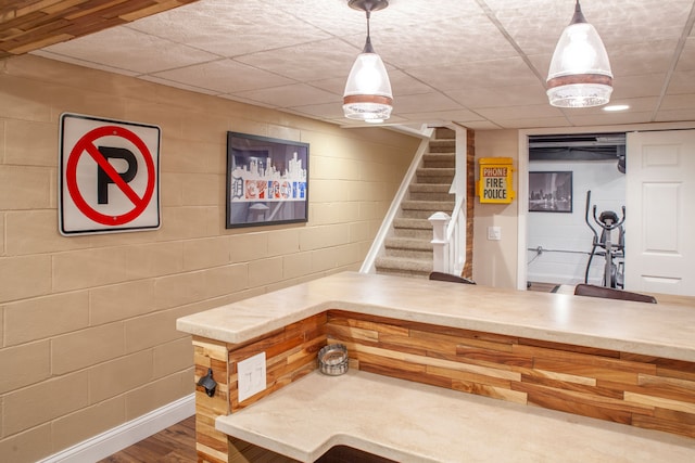 interior space featuring wood finished floors