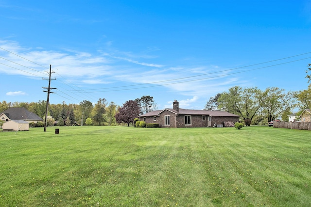 view of grassy yard