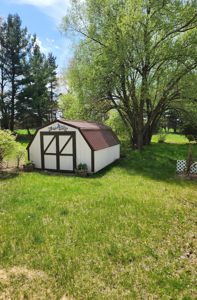 view of shed