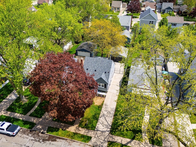 aerial view of residential area