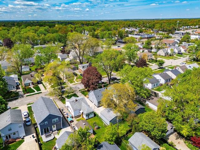 aerial view of residential area