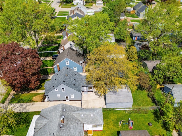 aerial perspective of suburban area