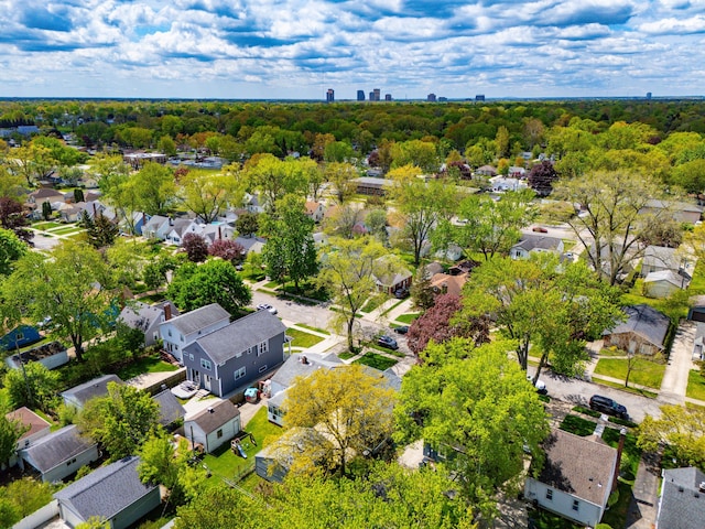 aerial perspective of suburban area