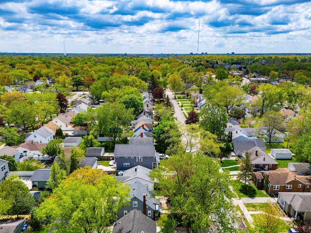 aerial perspective of suburban area
