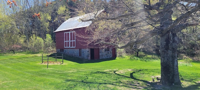 4131 W Meisenheimer Rd, Ludington, MI 49431 - view of barn featuring a yard
