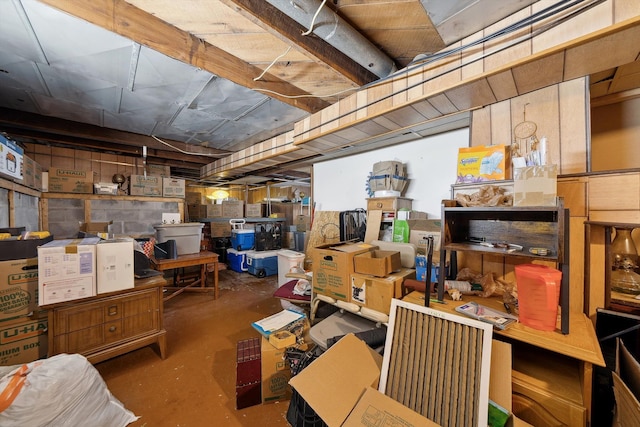 view of storage area