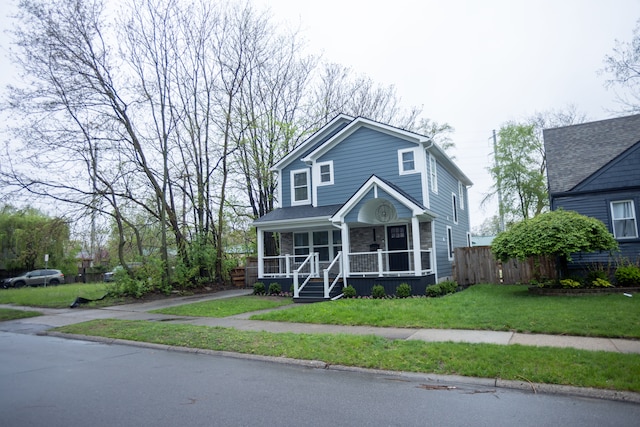view of front of house featuring covered porch