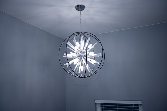 detailed view of a chandelier
