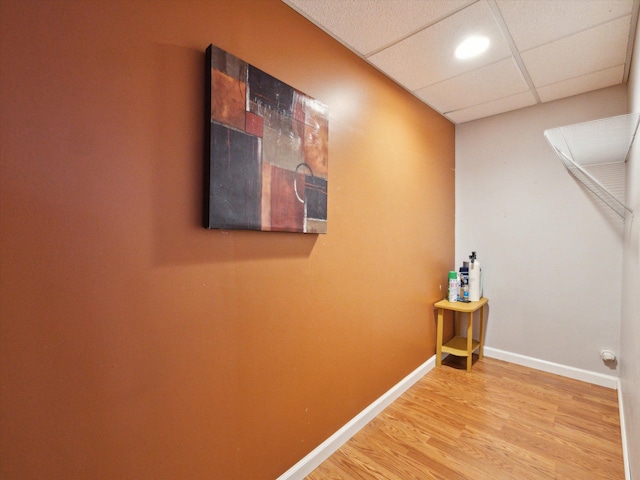 49559 Donovan Blvd, Plymouth, MI 48170 - clothes washing area featuring wood finished floors and baseboards