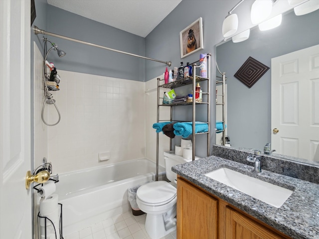49559 Donovan Blvd, Plymouth, MI 48170 - full bathroom with tile patterned floors, toilet,  shower combination, and vanity