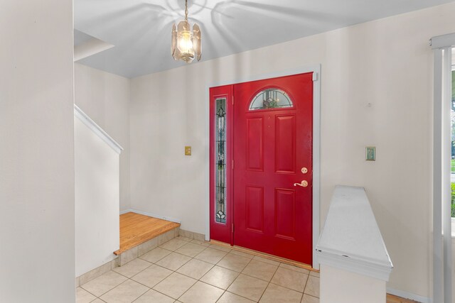 29458 Walker Dr, Warren, MI 48092 - tiled foyer with baseboards and stairway