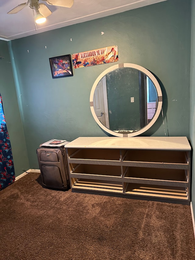 752 E Philadelphia Blvd, Flint, MI 48505 - miscellaneous room featuring carpet floors, ceiling fan, and baseboards