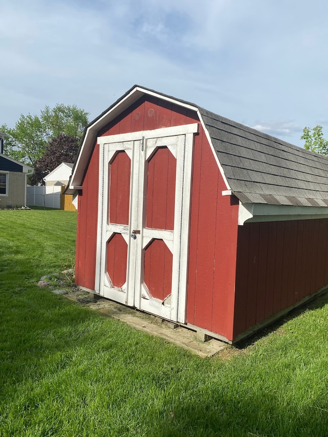 view of shed