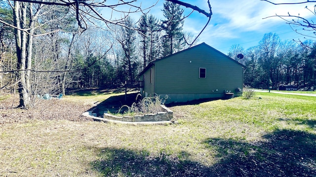 view of side of property featuring a deck