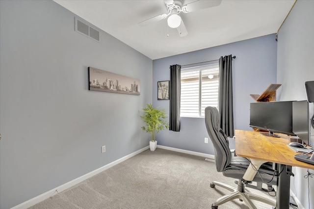 4661 Christopher Pines Dr, Clarkston, MI 48346 - office area featuring carpet flooring, baseboards, and a ceiling fan