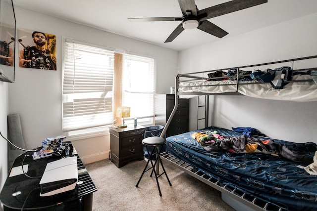 219 Waverly St, Highland Park, MI 48203 - bedroom featuring carpet floors, ceiling fan, and baseboards